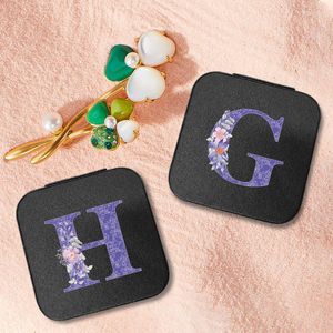 Pochettes à bijoux boîte de demoiselle d'honneur voyage Portable bijoux boucle d'oreille boîtes d'emballage proposition cadeau de mariage femmes violet