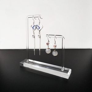 Pochettes à bijoux en acrylique transparent, présentoir de boucles d'oreilles, mallette de rangement, support suspendu, supports à bijoux