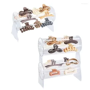 Pochettes à bijoux en acrylique transparent, porte-bandeau, support de rangement pour accessoires de cheveux, chaînes, Bracelets et colliers F19D