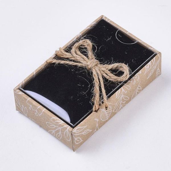 Bolsas de joyería, cajas de exhibición con tapa transparente, caja de regalo con lazo, caja de almacenamiento de transporte de cartón con esponja negra para anillo, collar, pendiente