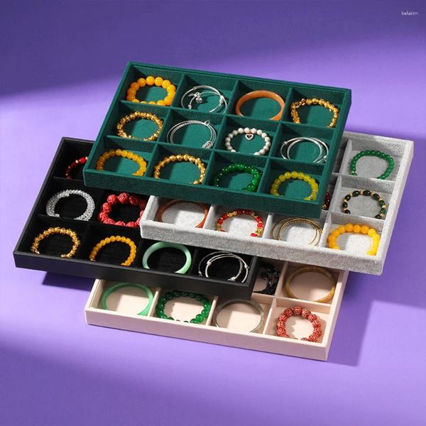 Pochettes à bijoux en tissu, plateau d'affichage résistant aux chocs pour Bracelets et Bracelets, montrer le Style