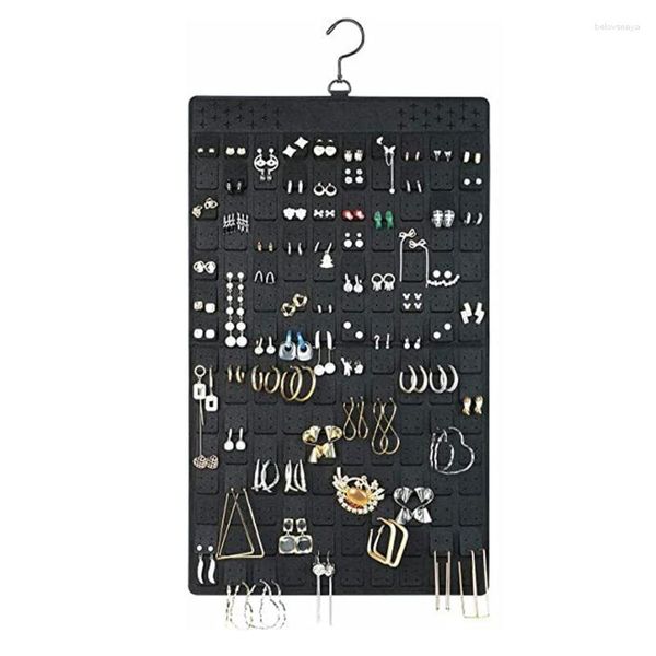 Pochettes à bijoux support suspendu Compact organisateurs de poche en feutre usage domestique pratique pour les accessoires passionnés