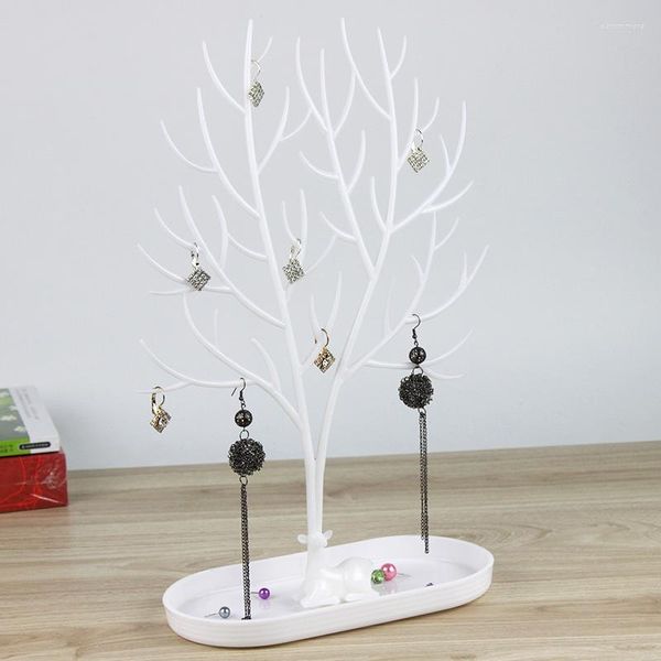 Bolsas de joyería Creative Antlers Tree Organizer Display Stand Collar Pendientes Pulsera Storage Holder Case