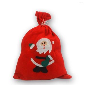 Bolsas de joyería Creativa no tejida Decorativa Bolsa de regalo de caramelo Bola Decoración del hogar Linda Mochila de Papá Noel Suministros festivos para la fiesta de Navidad