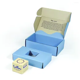 Pochettes à bijoux, boîte ondulée imprimée personnalisée, Carton de commerce électronique, emballage en Carton avec plateau d'insertion en papier