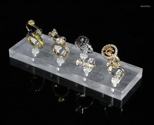 Pochettes à bijoux personnalisé acrylique anneau plateau support support organisateur Clips bijoux présentoirs étui