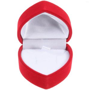 Sieradenzakjes delicate hartvorm ringdoos huwelijksceremonie voorstel opslag geschenk