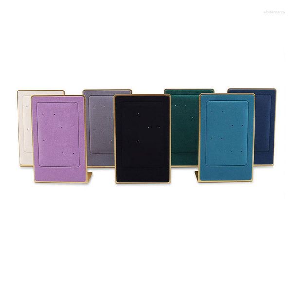 Pochettes à bijoux Design boucle d'oreille Organzier anneau présentoir étagère en métal oreille Stude panneau de rangement velours Po Prop