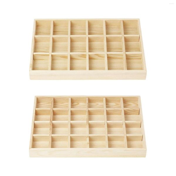 Sachets de bijoux Afficher le plateau en bois Épingles à cheveux en bois durable Broche épingle Bijoux Storage pour dortoir de commode vendant un appartement à la maison