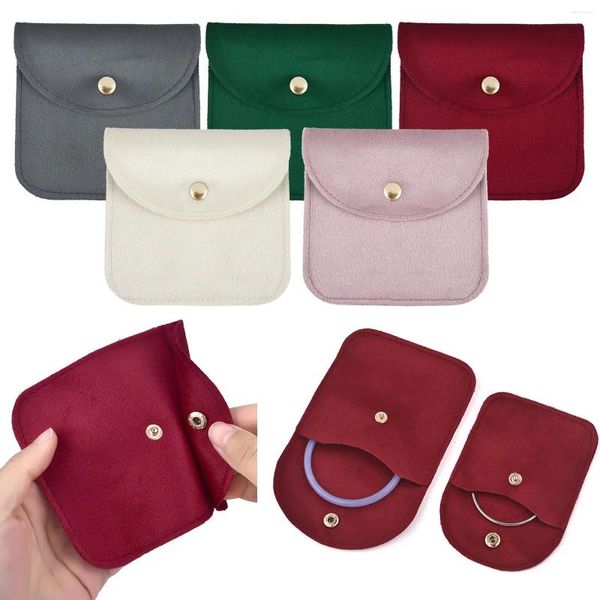 Pochettes à bijoux Double face en velours, sac de rangement pour anneaux, organisateur pour voyage Portable, boucle de ceinture, Bracelets, colliers