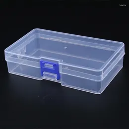 Sachets de bijoux contenant un boîtier de rangement transparent à poussière Mini boîte en plastique en plastique emballage translucide rectangulaire
