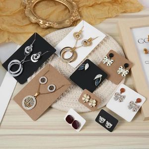 Sieraden zakjes oorrangkaarten ketting display zwart beige wit 30 stcs diy accessoires kartonnen papieren tags winkels decor