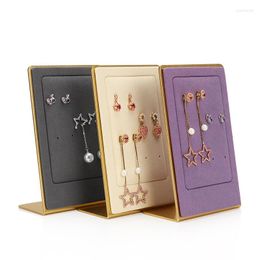 Pochettes à bijoux boucle d'oreille présentoir accessoires vente directe d'usine métal microfibre boucles d'oreilles stockage panneau de décrochage
