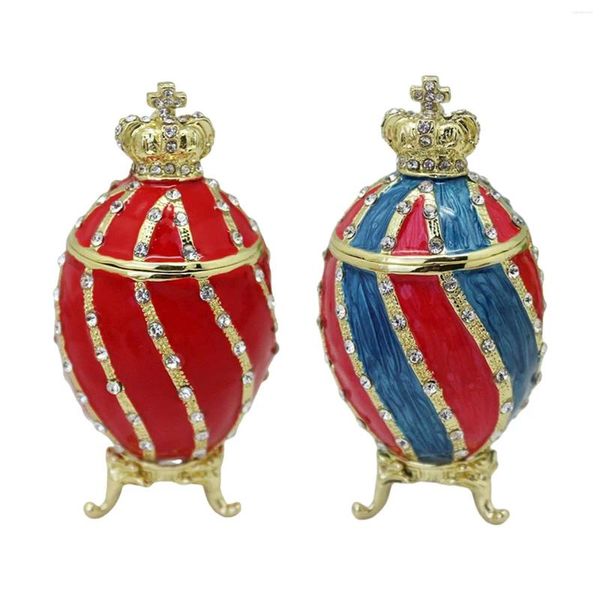 Bijoux Sachets Émail à charnière Banne de bague Rangement Charmes Faberge Egg Bridget