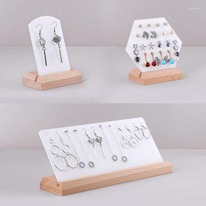 Sieraden zakjes est oorrangstandaards houder voor organisator sieraden sieraden vitrine case oorprops houten en acryl