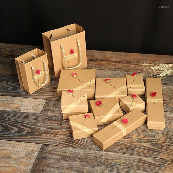 Bolsas de joyería Caja de embalaje exquisita Cajas de regalo románticas para amigos de la familia Empaque Venta al por mayor Negocio Estilo coreano simple