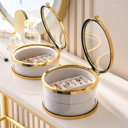 Sieraden zakjes prachtige opbergdozen high-end oorbellen kettingen accessoires organisator luxe transparante ring hanger verpakkingsdoos