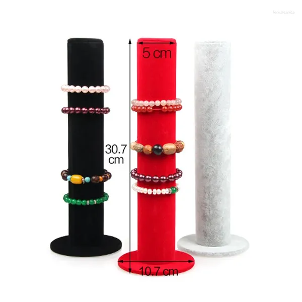 Pochettes à bijoux FANSHU affichage Bracelets main caténaire organisateur bandeau 5 couleurs velours support bijoux support