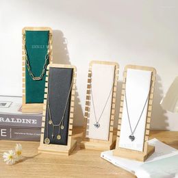 Pochettes à bijoux présentoir de mode collier en bois support de vitrine à plusieurs chevalets pour colliers couleurs taille boîte à bagues