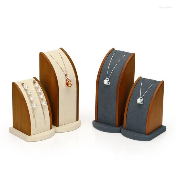 Pochettes à bijoux porte-collier de mode pendentif spectacle accessoires étagère boucle d'oreille présentoir en bois massif organisateur