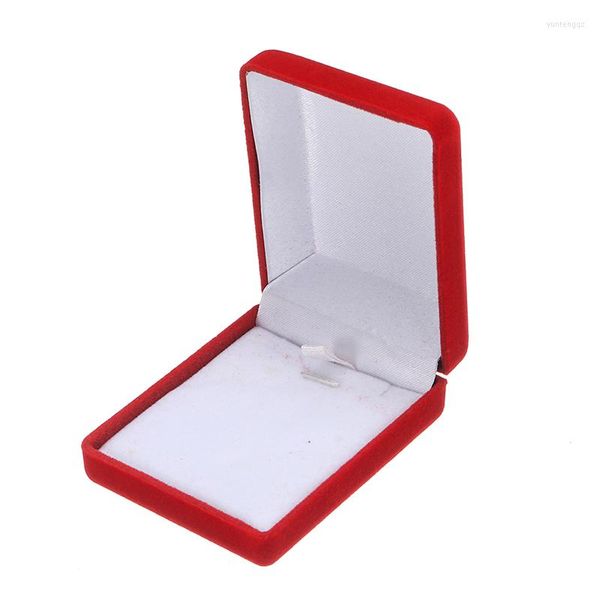 Bolsas de joyas Fashion Red Box Ring Soporter Showcase Tool Velvet Packaging Wedding Display Accessorios al por mayor