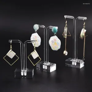 Pochettes à bijoux Style de mode, présentoir de boucles d'oreilles en acrylique transparent, présentoir en forme de T, vitrine de goutte