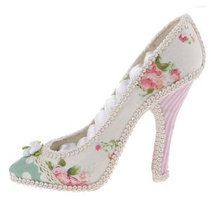 Bolsas de joyería Flor de tacón alto Anillo de zapato Soporte de exhibición Decoración del hogar