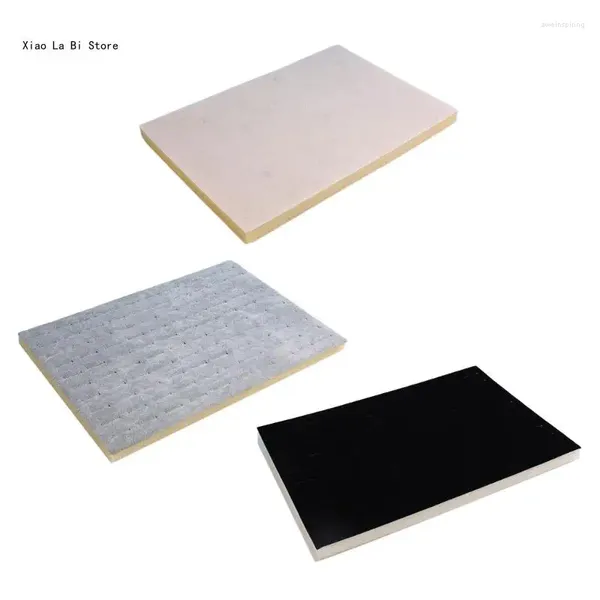 Bijoux Sachets Bac Diy Inserts Inserts Douleurs 100 trous Velvets Anneaux de bijoux Showcase XXFD