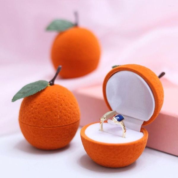 Pochettes à bijoux boîte en forme de Fruit mariage exquis mignon clous d'oreilles mallette de rangement emballage de fiançailles
