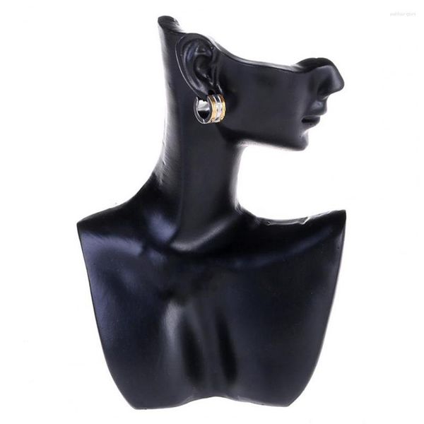 Bolsas de joyería Orejas funcionales Estante para el cuello Pendiente suave Soporte de maniquí Perfil de cara lateral Reloj Soporte de exhibición Almacenamiento