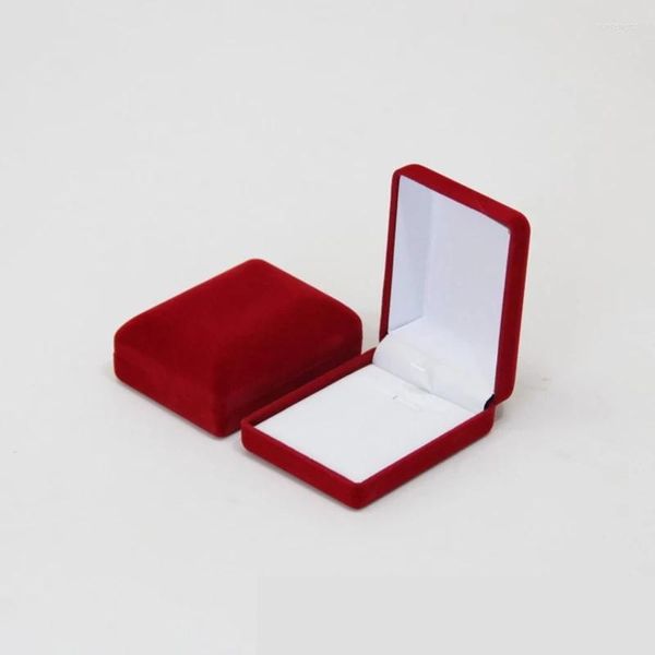 Pochettes à bijoux boîte-cadeau pendentif collier paquet de rangement noir bleu/rouge/velours boucles d'oreilles organisateur en gros