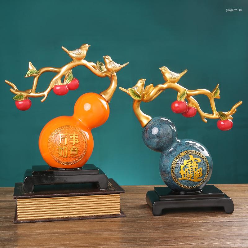 Jewelry Pouches Gourd Decorative Ornaments Office Home Gifts Persimmon Ruyi Resin