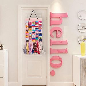 Sieraden zakjes haarbogen organisator grote capaciteit hoofdband houder muur hangende clip opslag hanger ruimte redden meisjes kamer decoratie