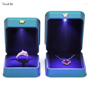 Boîte haut de gamme de bijoux avec des lumières LED Engagement ANNEAU DE MÉDICA