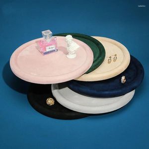 Bijoux Sachets Circulaire haut de gamme Circulaire Velvet Pink / Blue / Gris / Green / Black Affiche Rager Roule d'oreille Collier