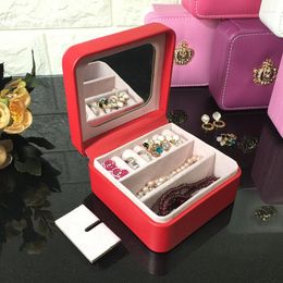 Bolsas para joyas Caja de joyería Organizador de almacenamiento de exhibición Anillo de embalaje Sieraden Doos Soporte para pendientes Rangement Boite Bijoux