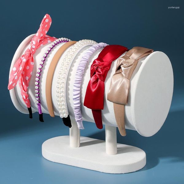 Bolsas de joyería, soporte de exhibición de diadema grande, soporte de cabeza de terciopelo, almacenamiento de anillo adecuado para decoración en ropa Stor