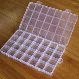 Sieradenzakjes Grote Plastic Doos 28 Compartimenten Container Opslag Rechthoekige Box-Case Voor Bevindingen Dozen Y08E
