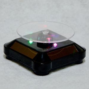 Sieradenzakken LED LICHT ZONDAG Display Stand 360 Roterende showcase ketting Bracelet Watchring Show Turntable und Sale