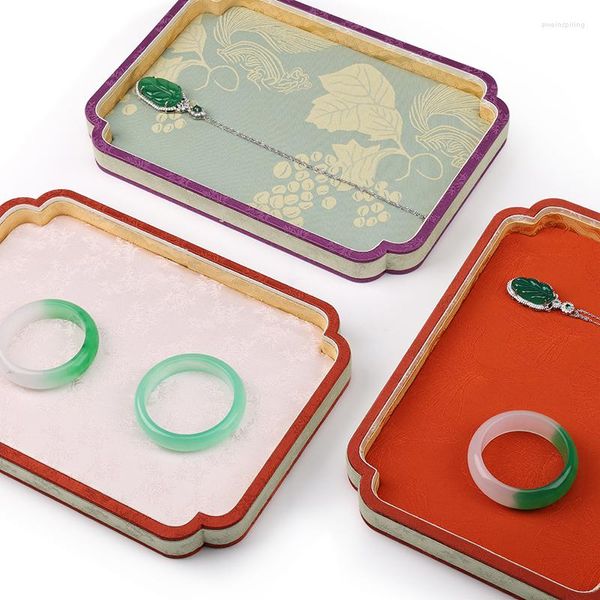 Bijoux Pochettes Palette De Luxe Léger Culturel Et D'amusement Jade Plaque D'affichage Anneau Bracelet Stockage Affichage