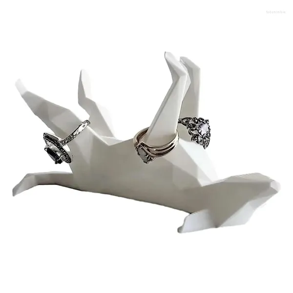 Pochettes à bijoux luxe Adorable chien porte-anneau cadeaux pour femmes amis femme maman grand-mère tante comme fête des mères en plastique 1 pièce