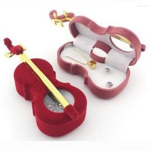 Sieraden zakjes ly creatieve gitaarvorm doos oorbellen armband ring ketting opslagschermrek groothandel 30 stks/lot