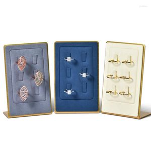 Pochettes à bijoux accessoires d'affichage en métal anneau étagère support créatif vertical suspendu conseil ornements boucles d'oreilles emballage
