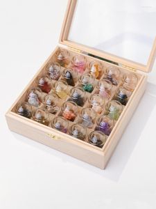Sieradenzakjes Minerale exemplaren Natuurlijk kristal Originele stenen ornamenten Agaat Gem Mine Standard Children's Science Specimen Box Gift