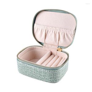 Sieraden Zakjes Mini Box Voor Vrouwen Reizen Draagbare Studs Oorbellen Ringen Ketting Organizer Hoge Kwaliteit PU Verpakking Display