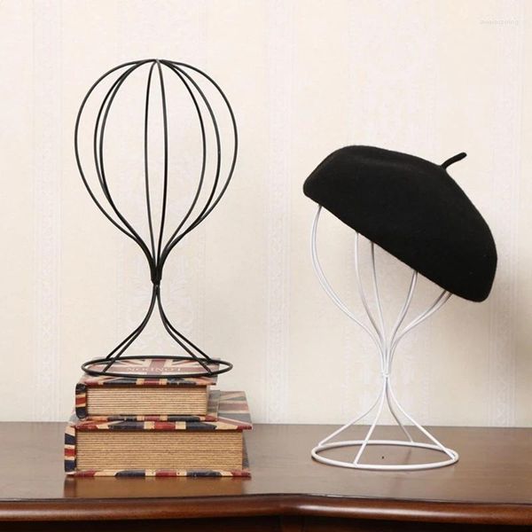 Bolsas de joyería Modern Metal Hat Rack Tabletop Display Stand Forma elegante para Cap Bowler Hats Storage Holder Organizador X3UD