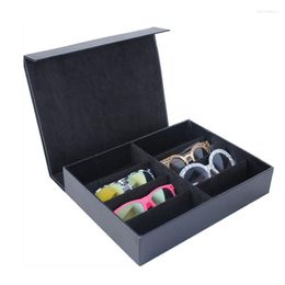 Bolsas de joyería Mordoa 8 Cell Sunglass Display Storage Organizer Container Box para viajes o regalos de cumpleaños Tray Case