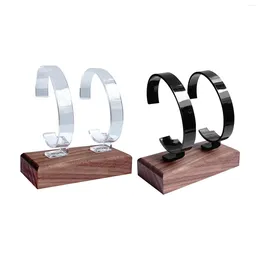 Sieradenzakjes Multifunctionele horlogedisplaystandaard Pography Props Houten basis Krasvaste armbandopbergrek Horlogehouder voor bureau