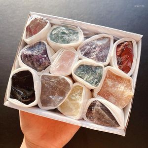 Pochettes à bijoux améthyste naturelle Quartz Rose Reiki pierres de cristal de guérison gemme spécimens minéraux boîte pour cadeau décor à la maison