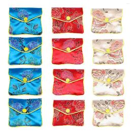 Sachets de bijoux Nuolux 12pcs Chinois Sac de poche traditionnelle Sac à bourse Coin Purse (style aléatoire et couleur)